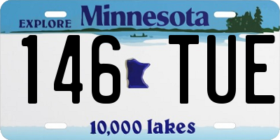 MN license plate 146TUE