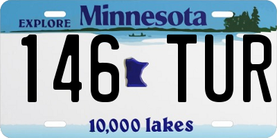 MN license plate 146TUR