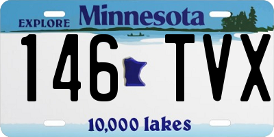 MN license plate 146TVX