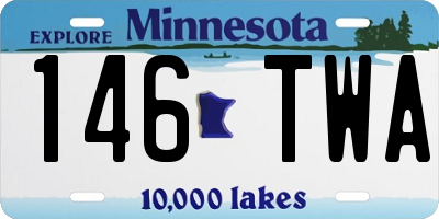 MN license plate 146TWA