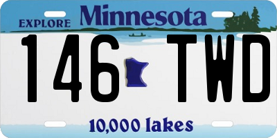 MN license plate 146TWD