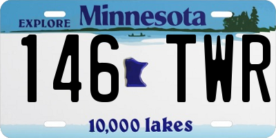 MN license plate 146TWR