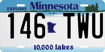 MN license plate 146TWU