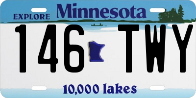 MN license plate 146TWY