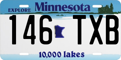MN license plate 146TXB