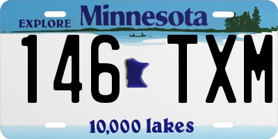 MN license plate 146TXM