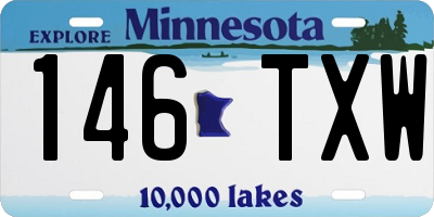 MN license plate 146TXW