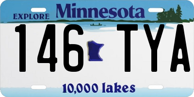 MN license plate 146TYA