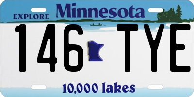MN license plate 146TYE