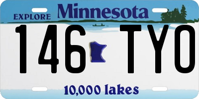 MN license plate 146TYO