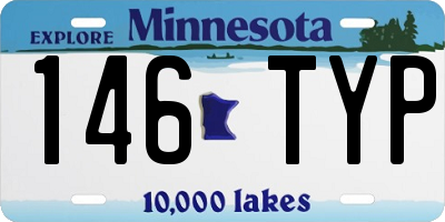 MN license plate 146TYP