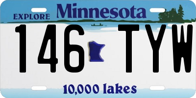MN license plate 146TYW