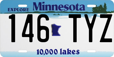 MN license plate 146TYZ