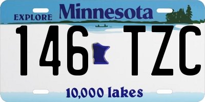 MN license plate 146TZC