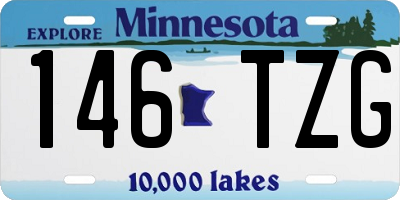MN license plate 146TZG