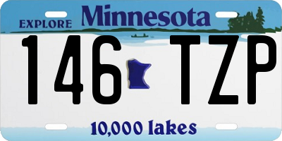 MN license plate 146TZP