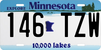 MN license plate 146TZW
