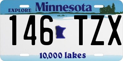 MN license plate 146TZX
