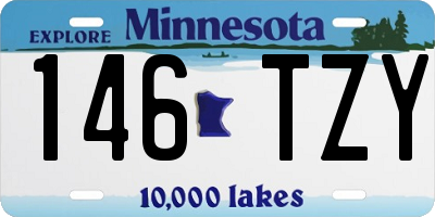 MN license plate 146TZY