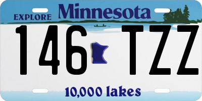 MN license plate 146TZZ