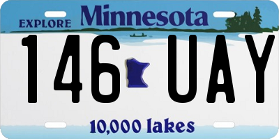 MN license plate 146UAY