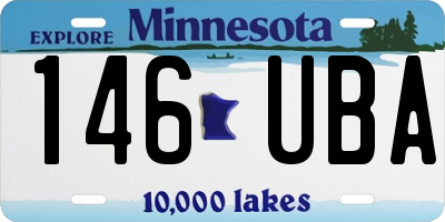 MN license plate 146UBA