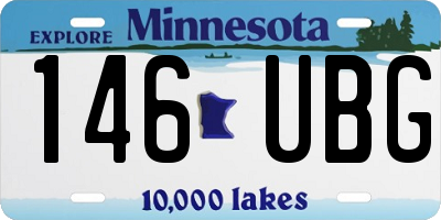 MN license plate 146UBG