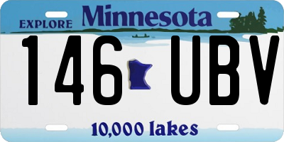 MN license plate 146UBV