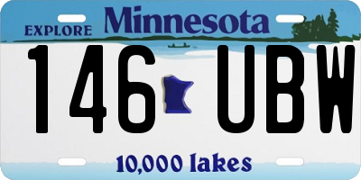 MN license plate 146UBW