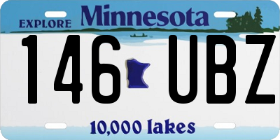 MN license plate 146UBZ