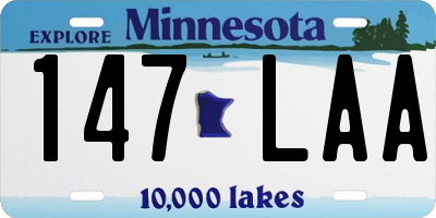 MN license plate 147LAA