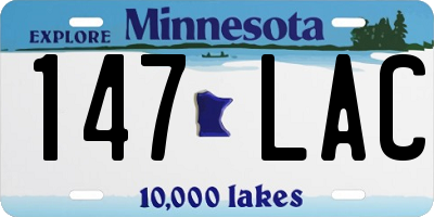 MN license plate 147LAC