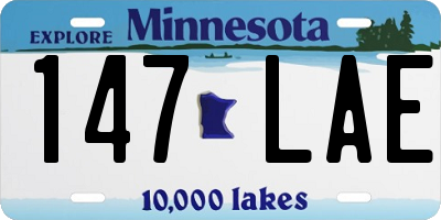 MN license plate 147LAE