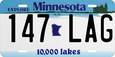 MN license plate 147LAG