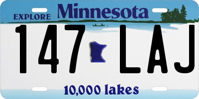 MN license plate 147LAJ