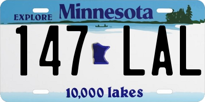 MN license plate 147LAL