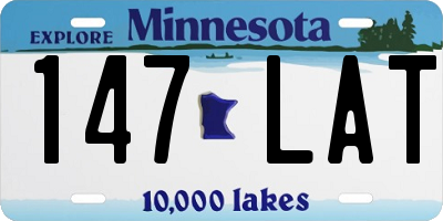 MN license plate 147LAT