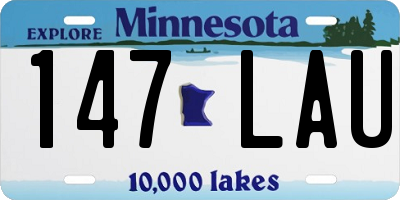 MN license plate 147LAU