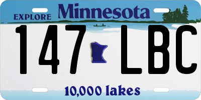 MN license plate 147LBC