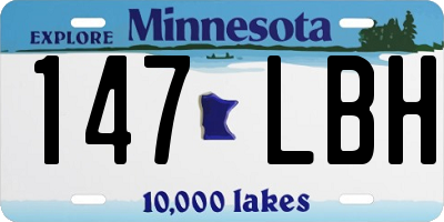 MN license plate 147LBH