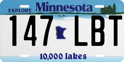MN license plate 147LBT