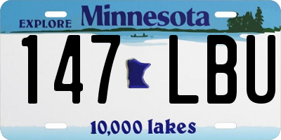 MN license plate 147LBU