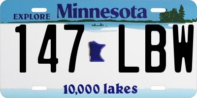 MN license plate 147LBW