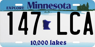 MN license plate 147LCA