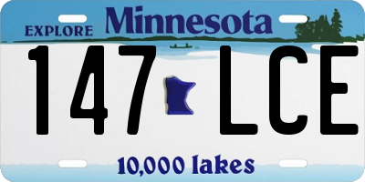 MN license plate 147LCE