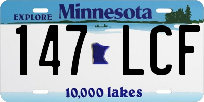 MN license plate 147LCF