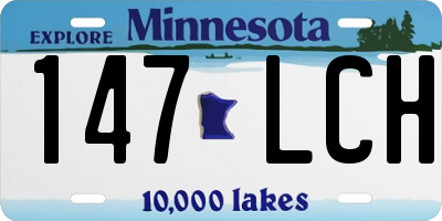 MN license plate 147LCH