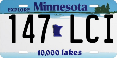 MN license plate 147LCI