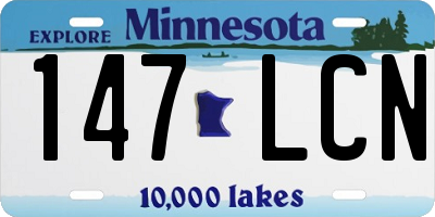 MN license plate 147LCN
