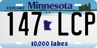 MN license plate 147LCP